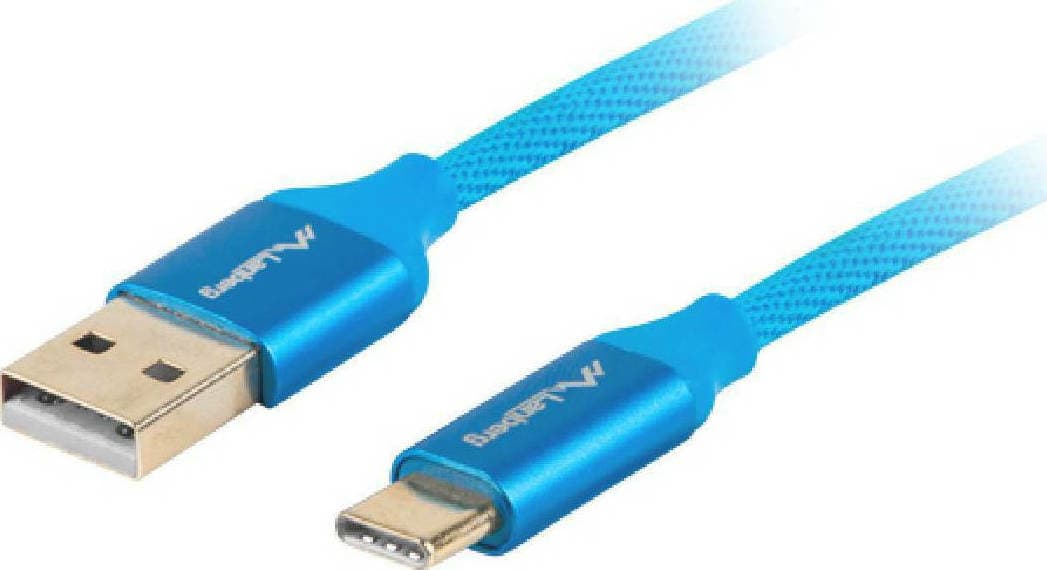 Lanberg Premium QC Braided USB 3.0 Cable USB-C male - USB-A Μπλε 1.8m CA-USBO-22CU-0018-BL 2