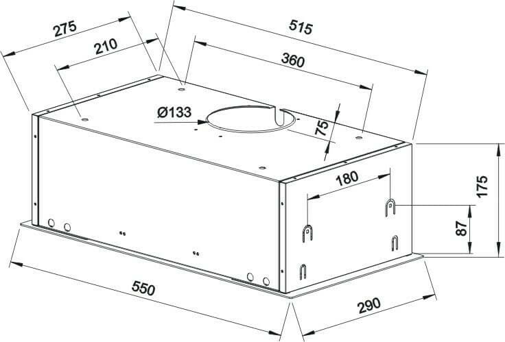 Teka GFG2 Μηχανισμός Απορρόφησης 55cm Inox 2