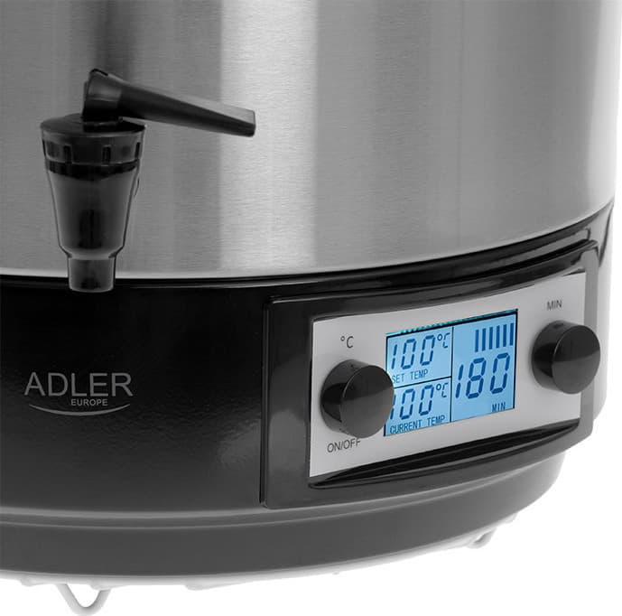 Adler AD-4496 AD 4496 Συσκευή Αποστείρωσης για Βαζάκια 2600W με Χωρητικότητα 28lt Ασημί 5