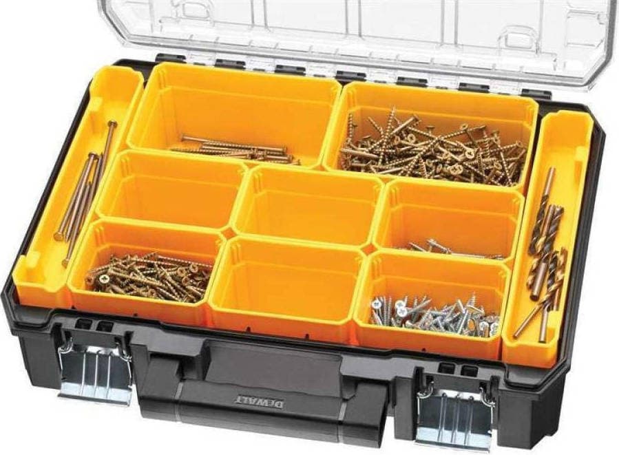 DEWALT Tstak Ταμπακιέρα Εργαλείων 10 Θέσεων με Αφαιρούμενα Κουτιά Κίτρινη 44x33.7x11.95εκ. DWST82968-1