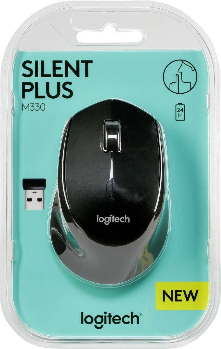Logitech M330 Silent Plus Ασύρματο Ποντίκι Μαύρο 6