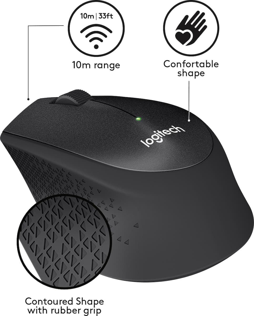 Logitech M330 Silent Plus Ασύρματο Ποντίκι Μαύρο 9