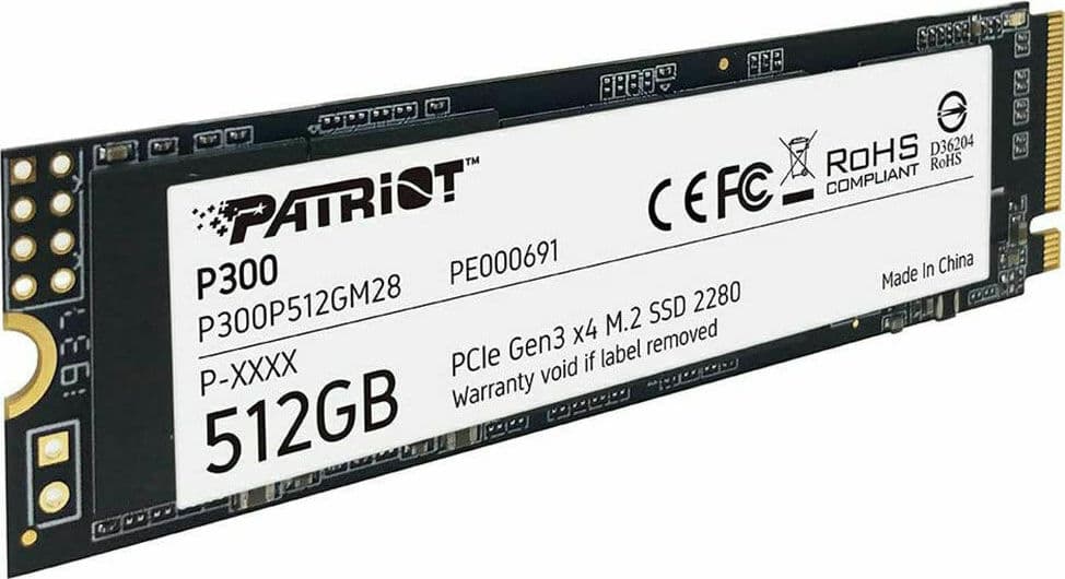 Patriot P300 SSD 512GB τύπου M.2 με σύνδεση PCI Express 3.0 P300P512GM28 3