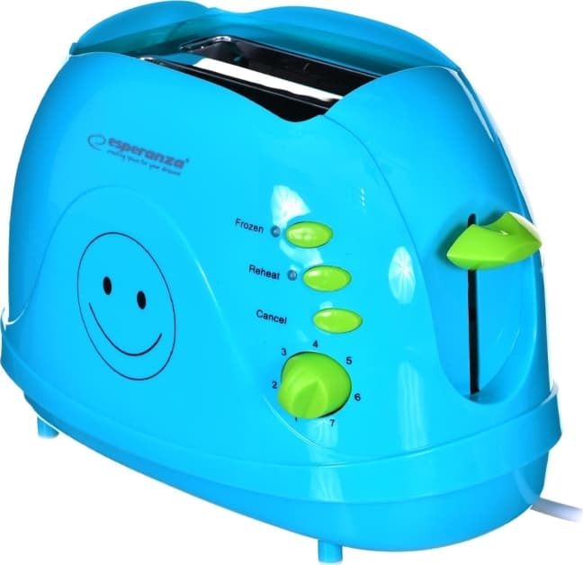 Esperanza Smiley EKT003B Φρυγανιέρα 2 Θέσεων 750W Μπλε 3