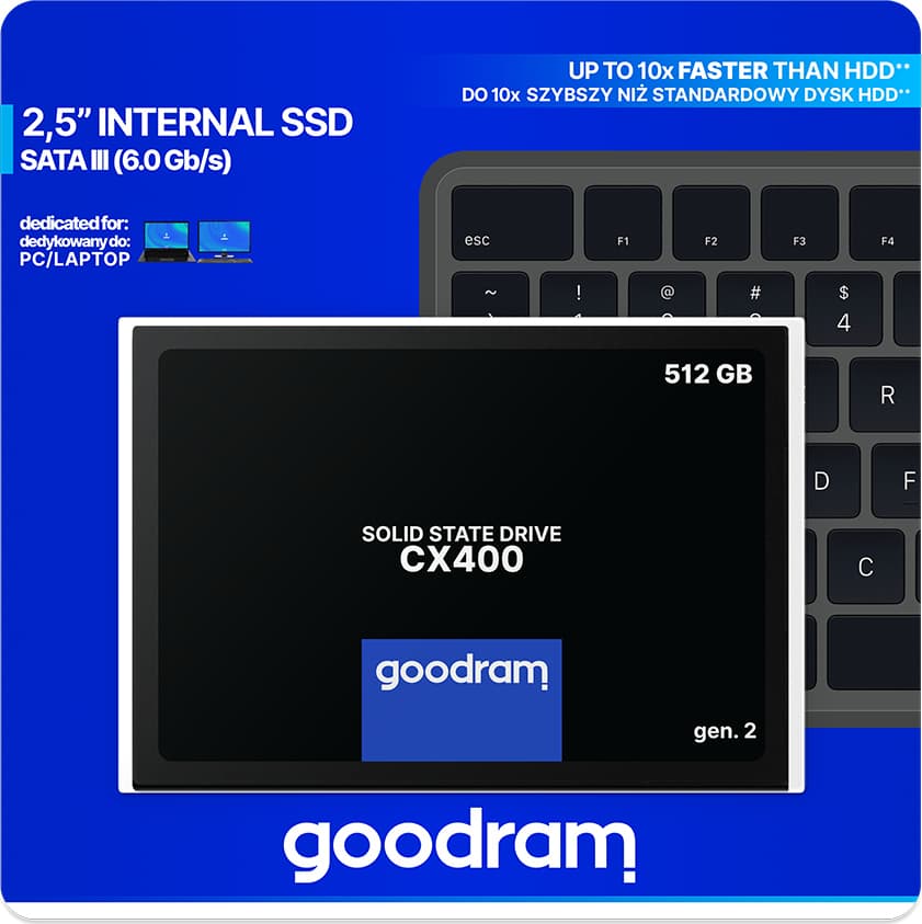 GoodRAM CX400 gen.2 SSD 512GB τύπου 2.5'' με σύνδεση SATA III SSDPR-CX400-512-G2 6