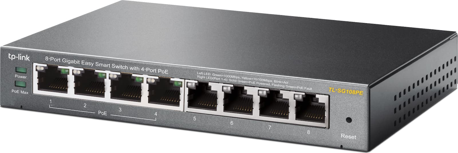 TP-LINK TL-SG108PE v2 Unmanaged L2 PoE Switch με 8 Θύρες Ethernet 6