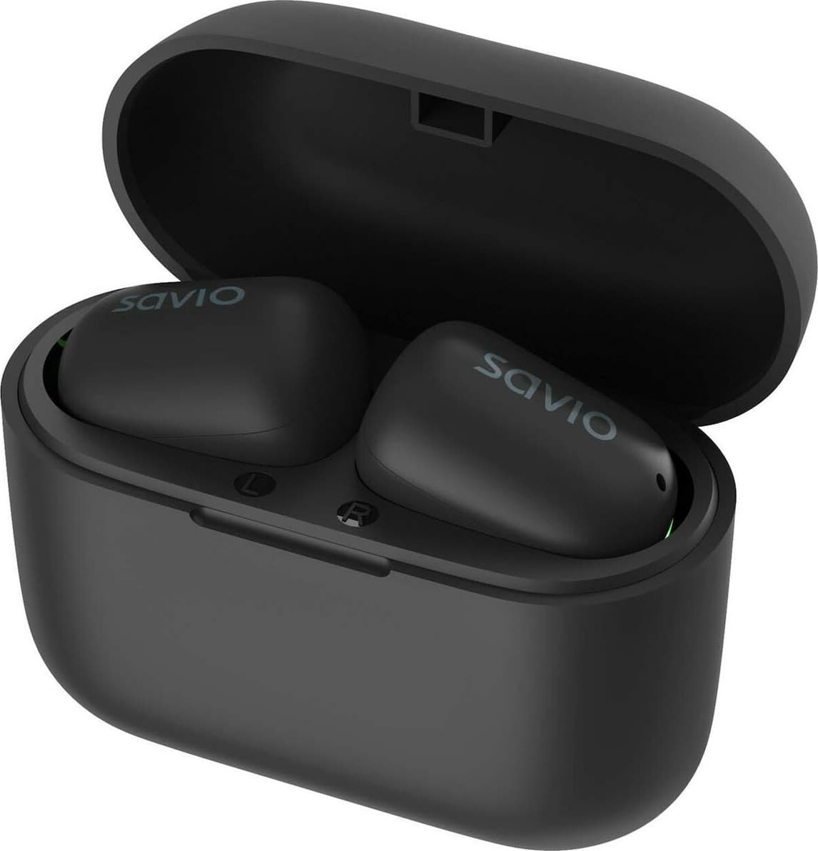 Savio TWS-09 In-ear Bluetooth Handsfree Ακουστικά με Θήκη Φόρτισης Μαύρα 6