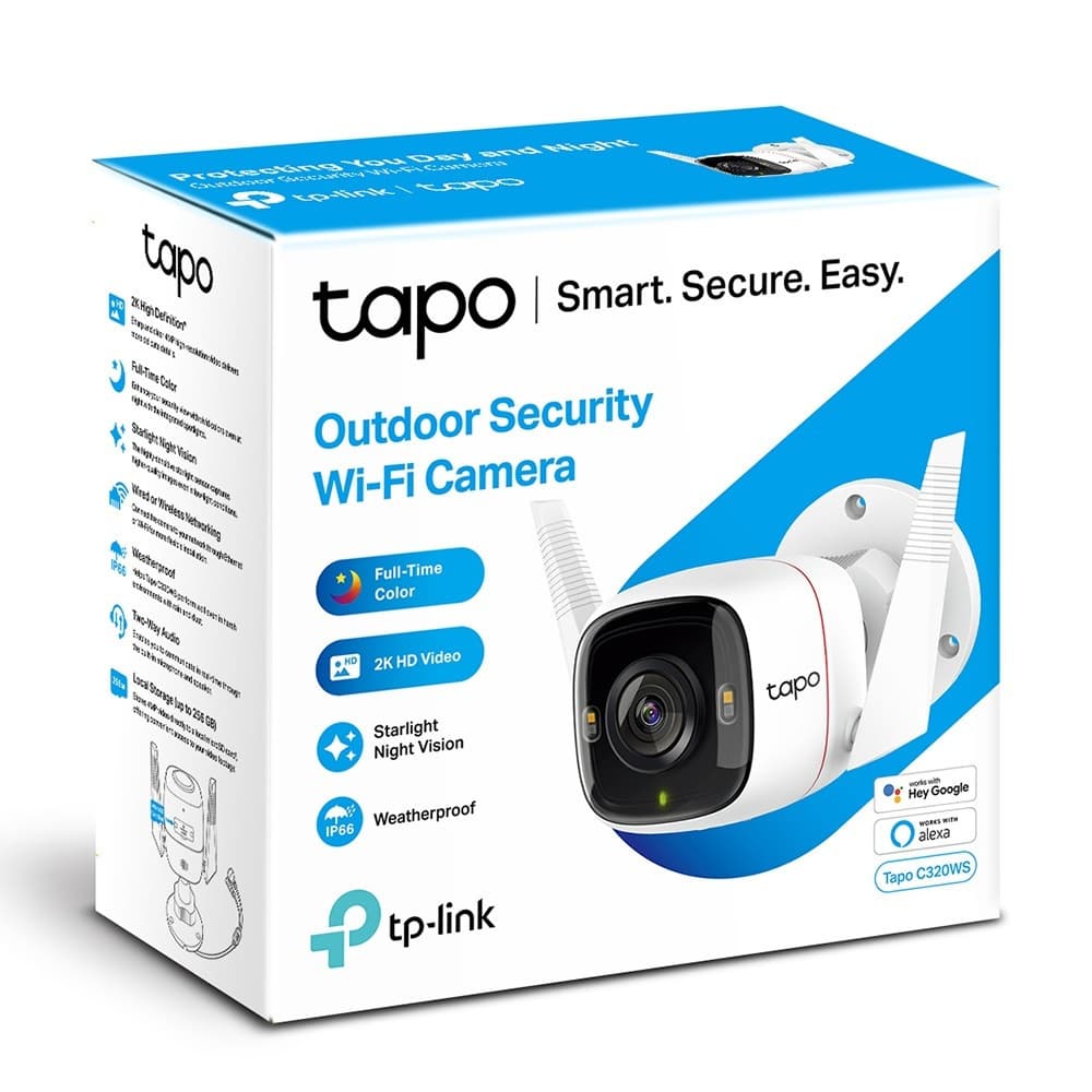 TP-LINK Tapo C320WS v1 IP Κάμερα Παρακολούθησης Wi-Fi Full HD+ 4MP Αδιάβροχη με Αμφίδρομη Επικοινωνία και Φακό 3.18mm 4