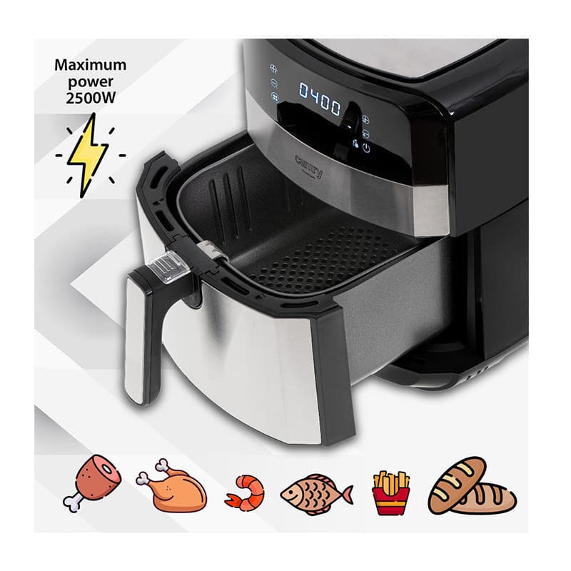 Camry Air Fryer 5lt Ασημί CR6311 14