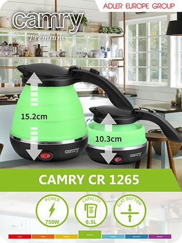 Camry CR 1265 Βραστήρας Ταξιδίου 500ml 750W Πράσινος 7