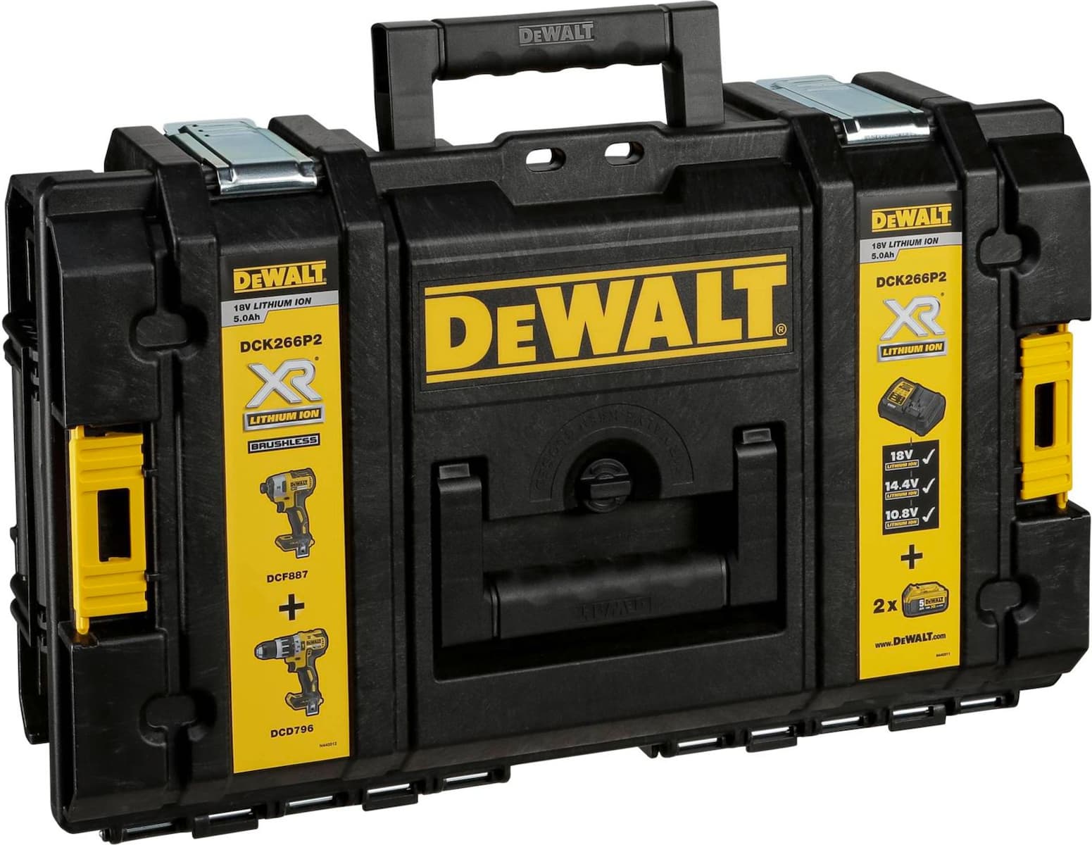 DEWALT DCK266P2 Σετ Κρουστικό Δραπανοκατσάβιδο & Παλμικό Κατσαβίδι Brushless 18V με 2 Μπαταρίες 5Ah και Θήκη 5