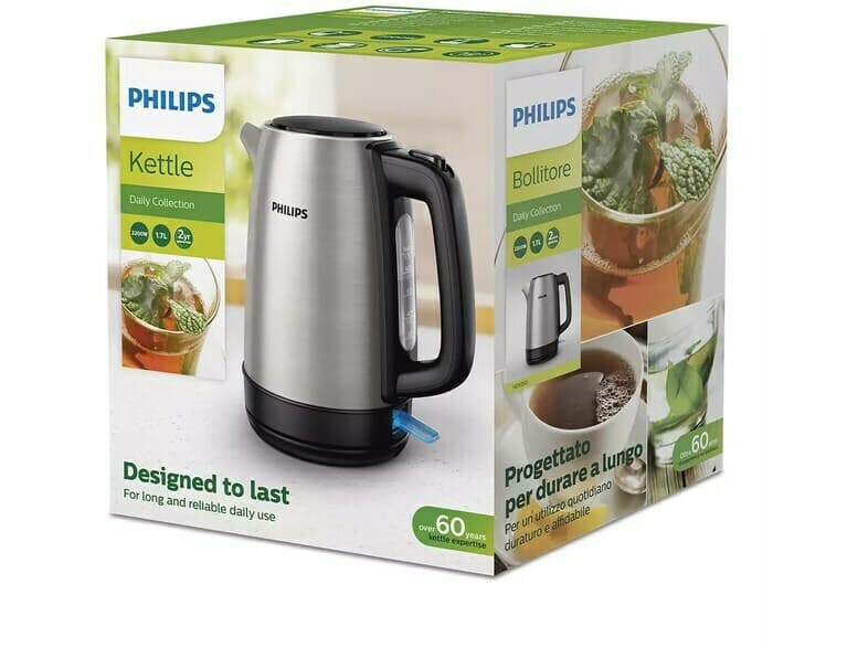Philips Daily Collection Βραστήρας 1.7lt 2200W Ασημί