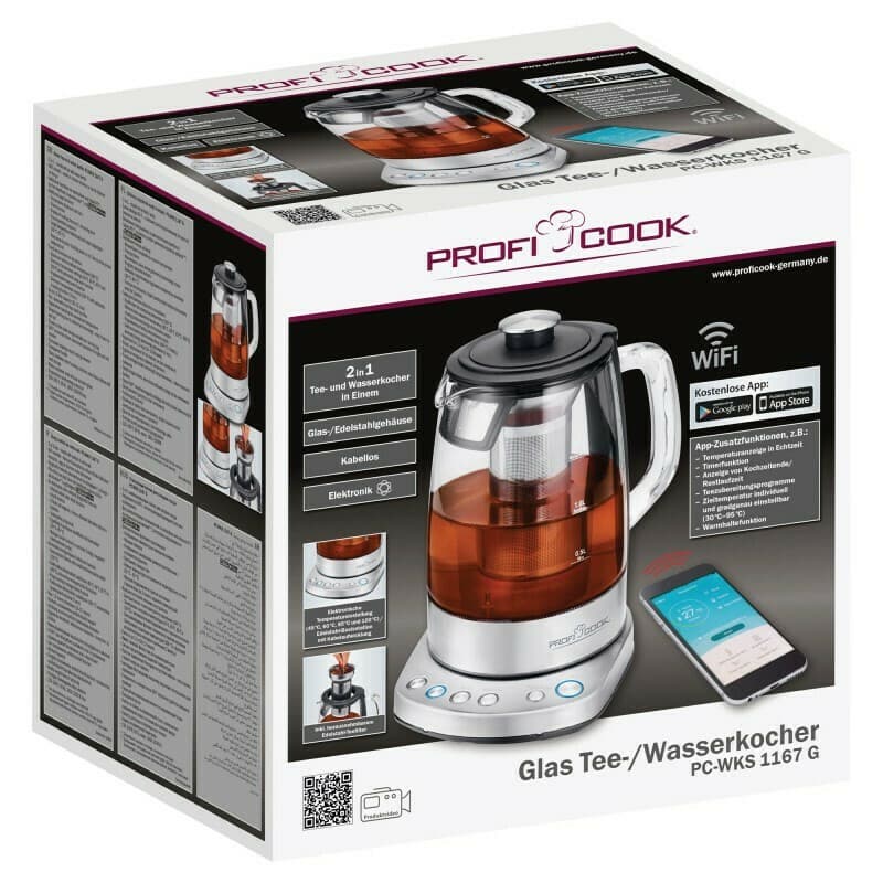 Profi Cook PC-WKS 1167G Βραστήρας 1.5lt 2200W Γκρι 4