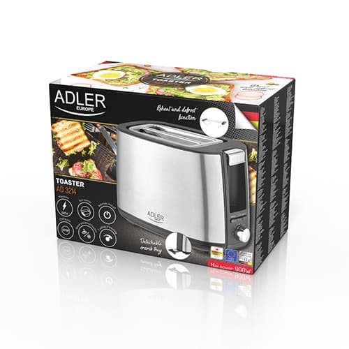 Adler AD 3214 Φρυγανιέρα 2 Θέσεων 750W Inox 11