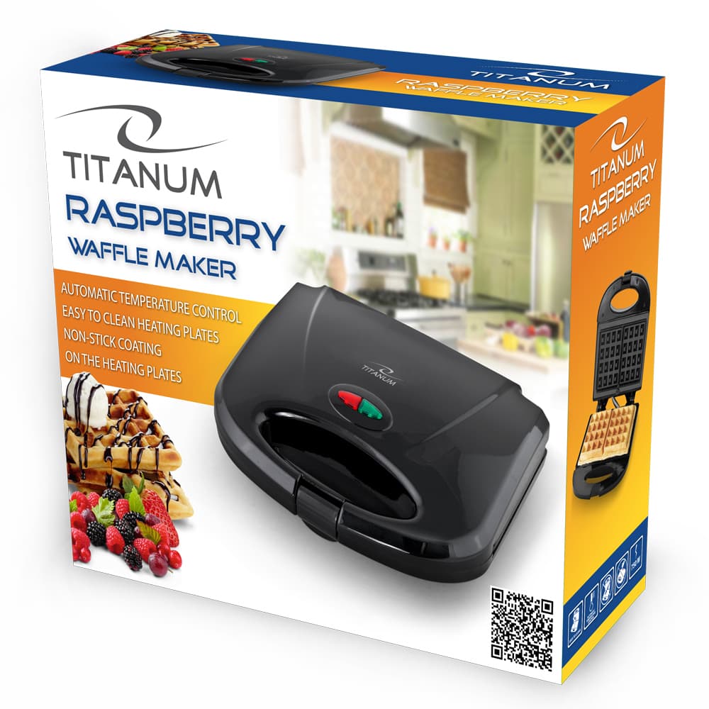 Esperanza Raspberry Βαφλιέρα για Τετράγωνες Βάφλες 2 Θέσεων 750W 4
