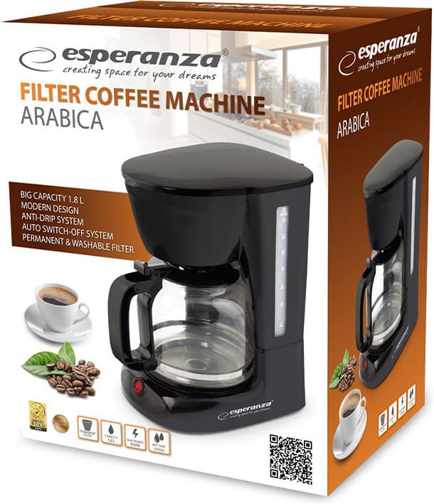 Esperanza EKC005 Καφετιέρα Φίλτρου 950W Black