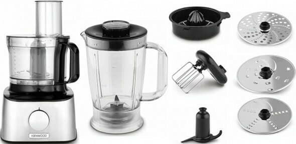 Kenwood Multipro Compact FDM301SS Πολυμίξερ 800W με Κάδο 2.1lt και Κανάτα Μπλέντερ Ασημί 6