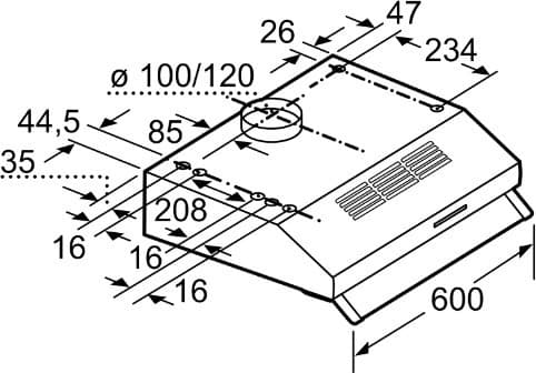 Bosch Ελεύθερος Απορροφητήρας 60cm Λευκός DUL62FA21 6