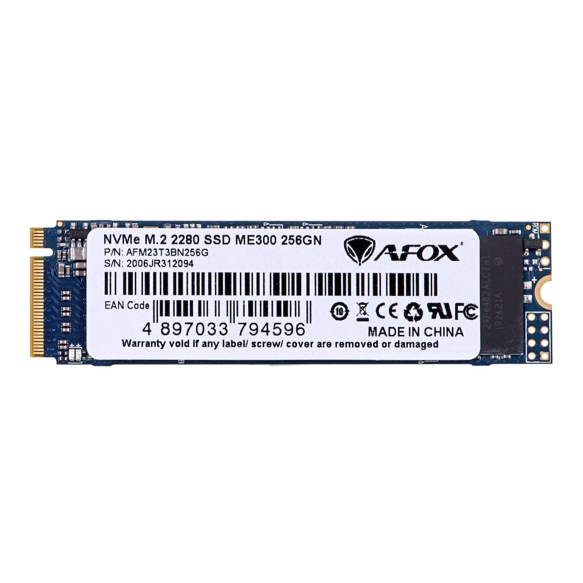 Afox ME300 SSD 256GB τύπου M.2 με σύνδεση PCI Express 3.0 ME300-256GN 2