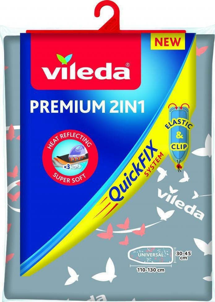 Vileda Premium 2in1 Σιδερόπανο Γκρι 130x45cm 163229