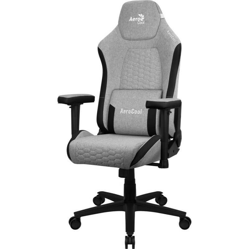 Aerocool Crown AeroWeave Υφασμάτινη Καρέκλα Gaming με Ρυθμιζόμενα Μπράτσα Ash Grey 5