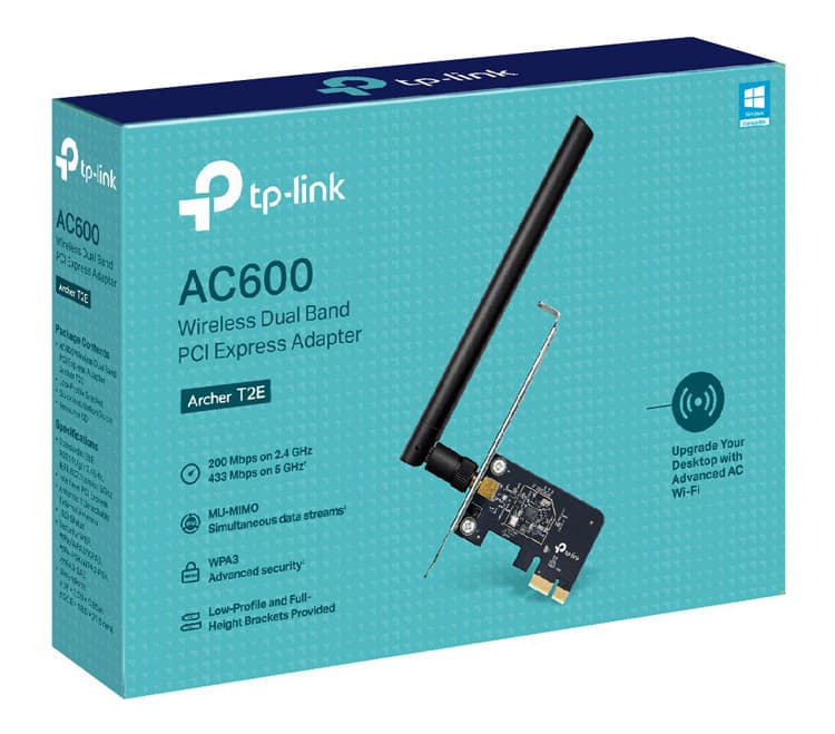 TP-LINK Archer T2E v1 Ασύρματη Κάρτα Δικτύου Wi‑Fi 5 (600Mbps) PCI-e 3