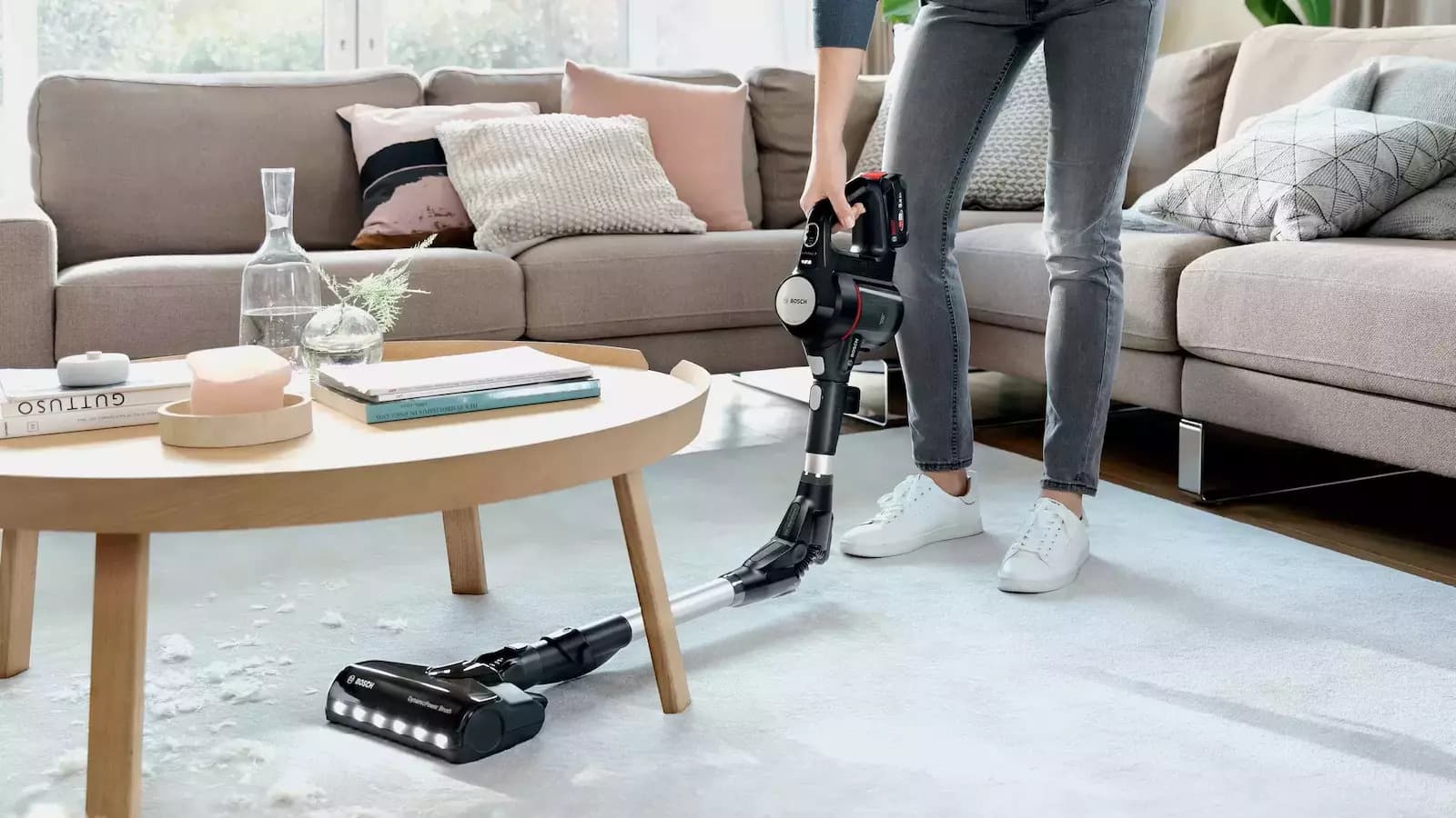 Bosch Unlimited 7 Επαναφορτιζόμενη Σκούπα 2 σε 1 Stick & Χειρός 18V Μαύρη 3