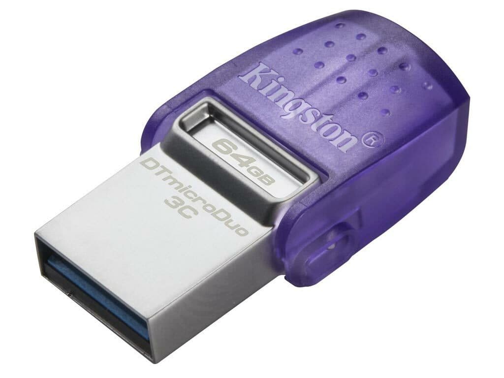 Kingston DataTraveler MicroDuo 3C 64GB USB 3.1 Stick με σύνδεση USB-A & USB-C Μωβ