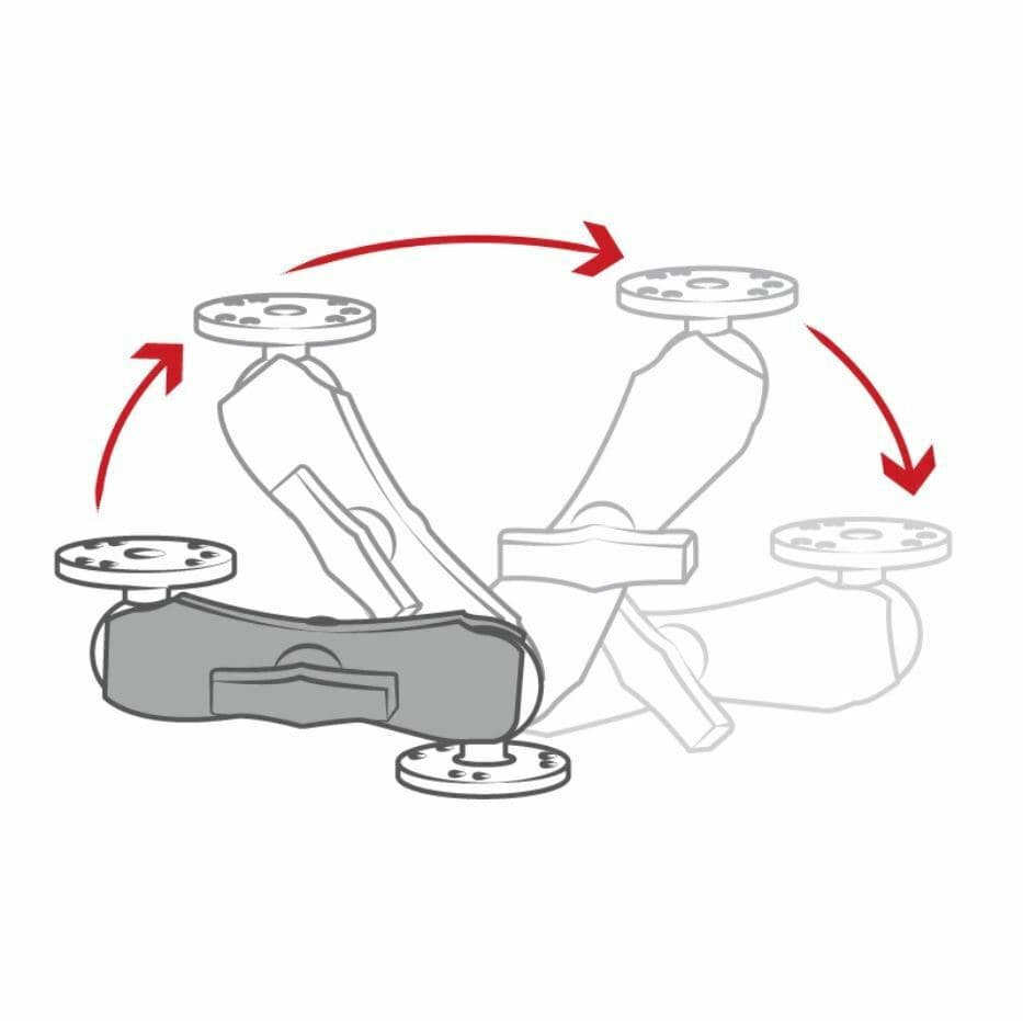 RAM Mount Βραχίονας για Βάση Κινητού Μοτοσυκλέτας RAM-201U 5