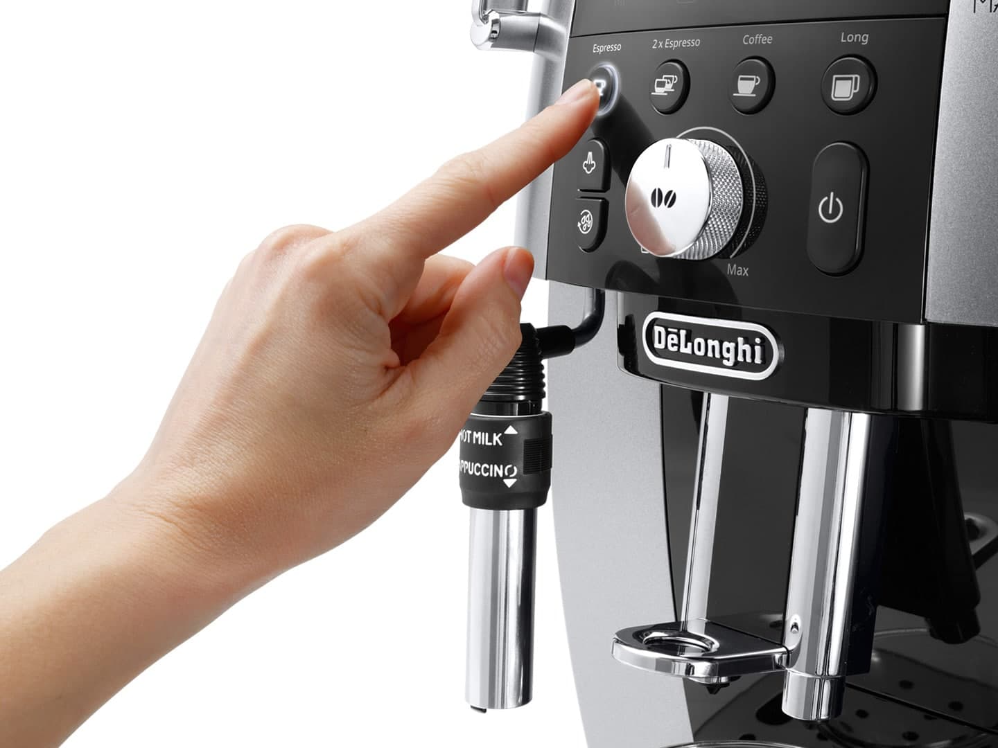 De'Longhi Magnifica S Smart Αυτόματη Μηχανή Espresso 1450W Πίεσης 15bar με Μύλο Άλεσης Ασημί ECAM250.23.SB