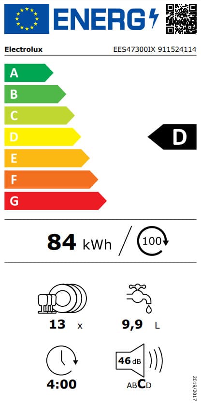 Electrolux Εντοιχιζόμενο Πλυντήριο Πιάτων για 13 Σερβίτσια Π59.6xY81.8εκ. EES47300IX 8