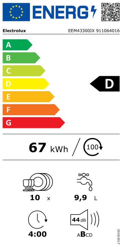 Electrolux Εντοιχιζόμενο Πλυντήριο Πιάτων για 10 Σερβίτσια Π44.6xY81.8εκ. EEM43300IX 8