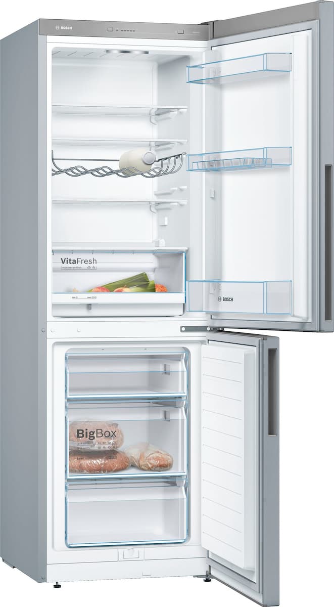 Bosch Ψυγειοκαταψύκτης 289lt Υ176xΠ60xΒ65εκ. Inox KGV33VLEA