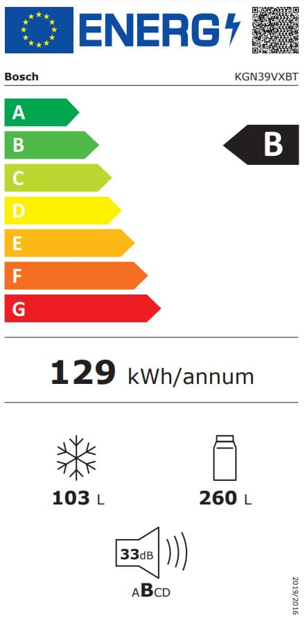 Bosch Ψυγειοκαταψύκτης 363lt NoFrost Υ203xΠ60xΒ66.5εκ. Μαύρος KGN39VXBT 3
