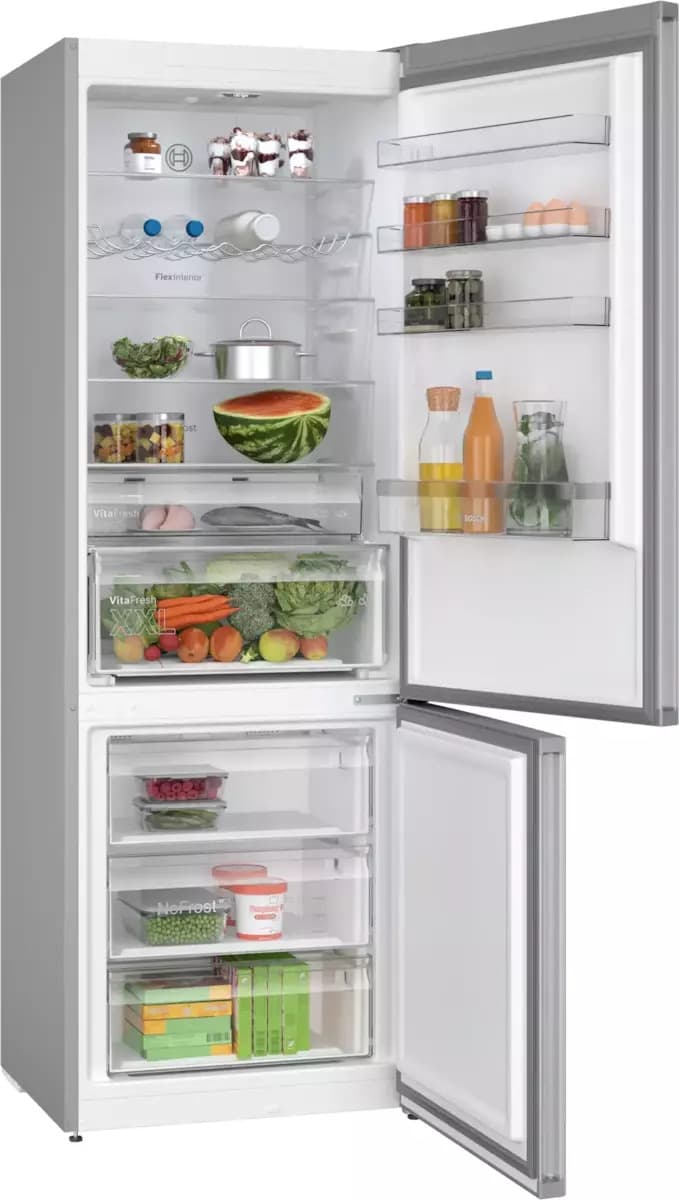 Bosch Ψυγειοκαταψύκτης 440lt Total NoFrost Υ203xΠ70xΒ66.7εκ. Inox KGN497LDF