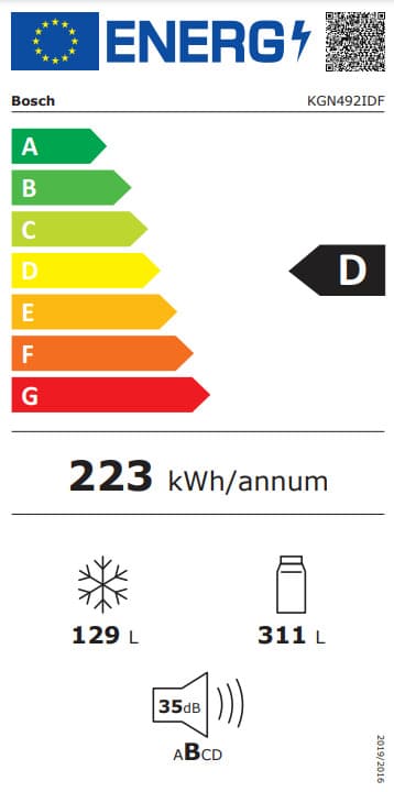 Bosch Ψυγειοκαταψύκτης 440lt Total NoFrost Υ203xΠ70xΒ66.7εκ. Inox KGN492IDF 12