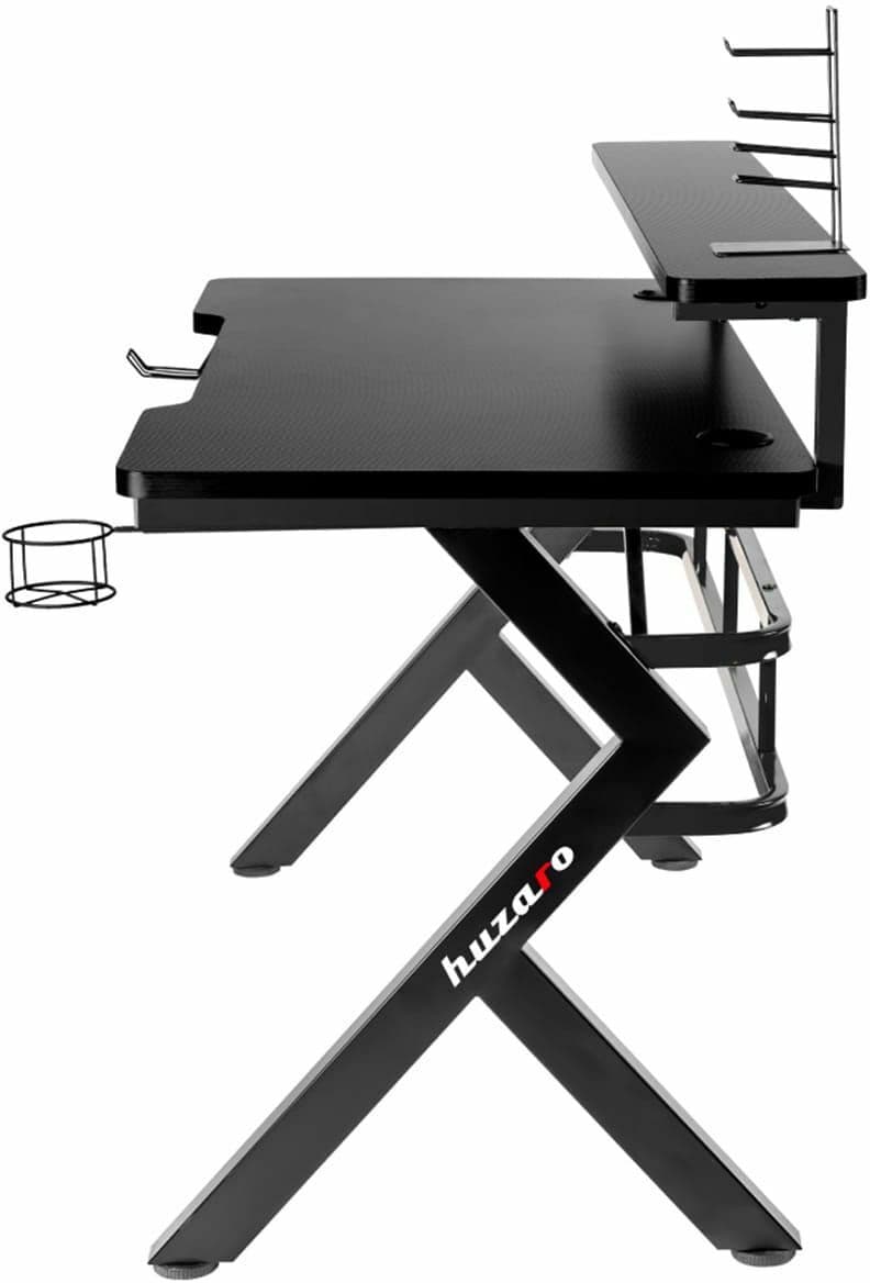 Γραφείο Gaming Hero 5.0 Ξύλινο Black / Red με Μεταλλικά Πόδια 120x59x112εκ. hz-hero-5.0-black 2