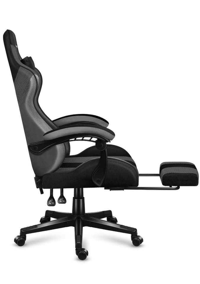 Huzaro Force 4.7 Καρέκλα Gaming Δερματίνης με Υποπόδιο Grey Mesh 3