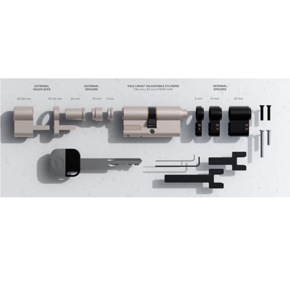 Yale Κύλινδρος Κλειδαριάς 65mm Ασημί Y05/501000/SN 2