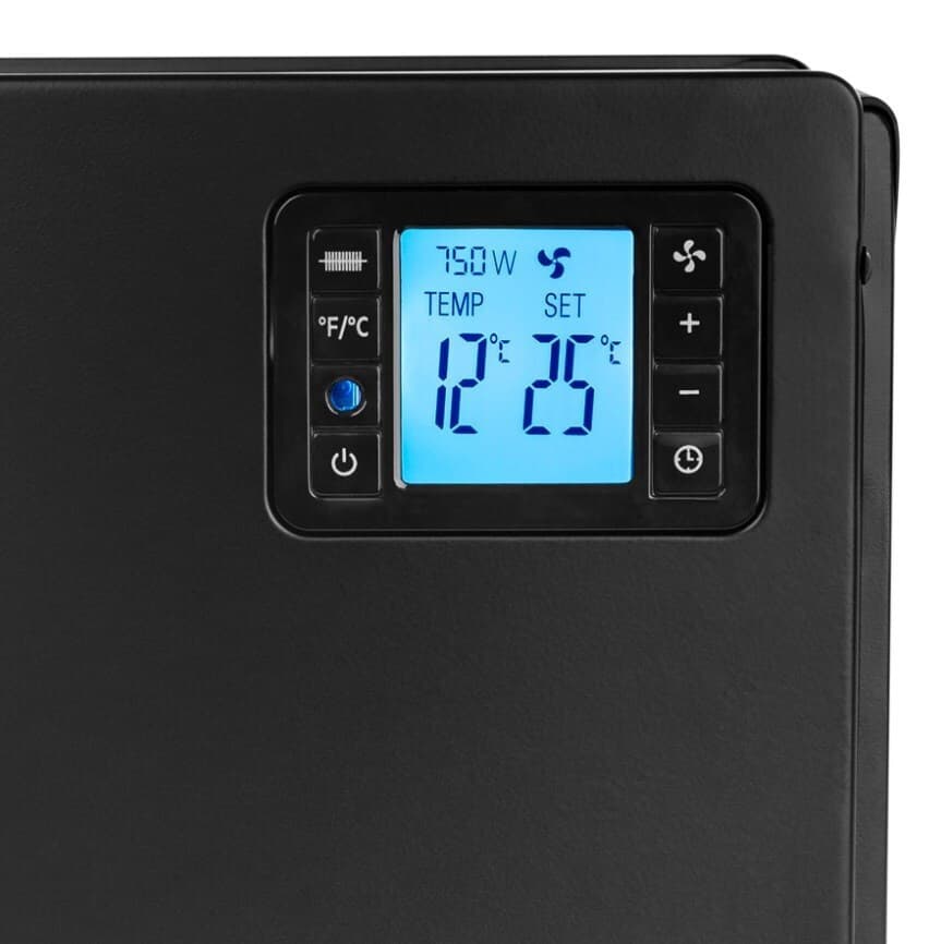 N'Oveen CH7100 Θερμοπομπός Δαπέδου 2000W με Ηλεκτρονικό Θερμοστάτη 60x37.5cm Μαύρος 3