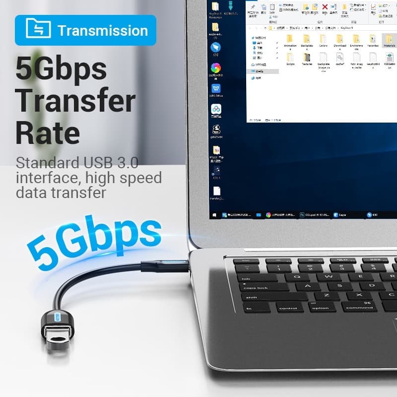 Vention Μετατροπέας USB-C male σε USB-A female 1τμχ CCVBB 2