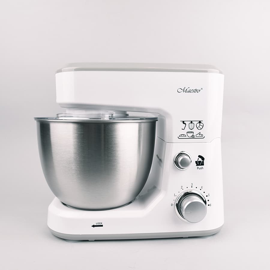 Maestro Κουζινομηχανή 500W με Ανοξείδωτο Κάδο 4lt Λευκή MR-560