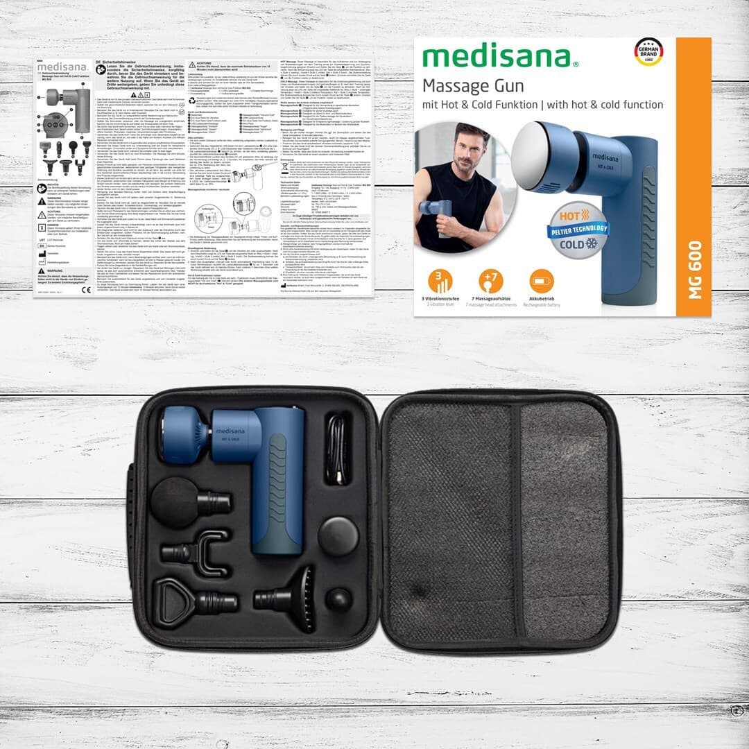 Medisana MG600 Πιστόλι Μασάζ για τον Αυχένα, το Κεφάλι, τη Μέση, την Πλάτη, τα Πόδια, το Σώμα & τα Χέρια με Δόνηση και Λειτουργία Θέρμανσης Μπλε 88987 5