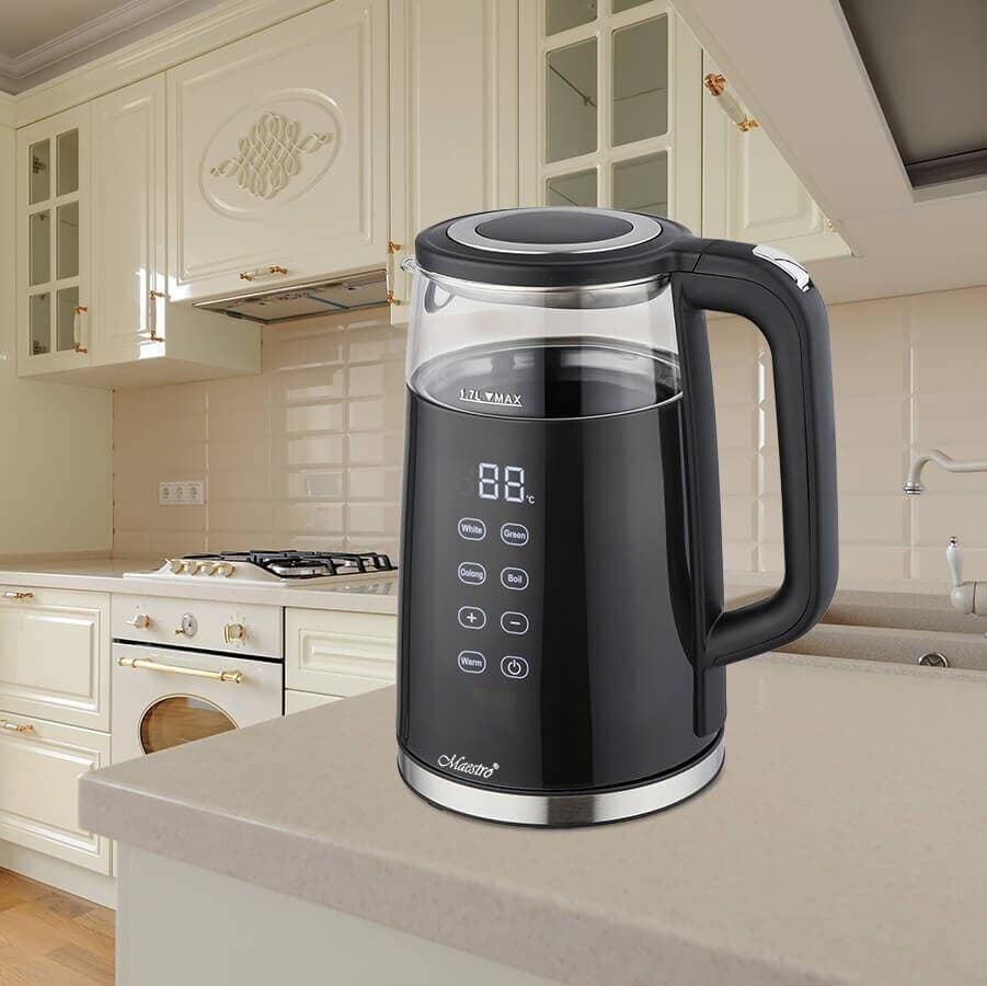 Maestro Βραστήρας 1.7lt 2200W Μαύρος MR-049 2