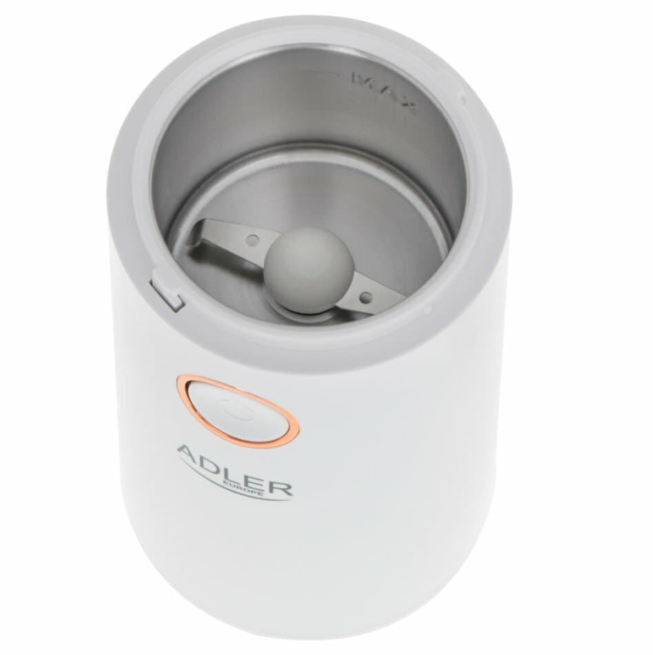 Adler AD 4446WG Ηλεκτρικός Μύλος Καφέ 150W με Χωρητικότητα 75gr Λευκός 6