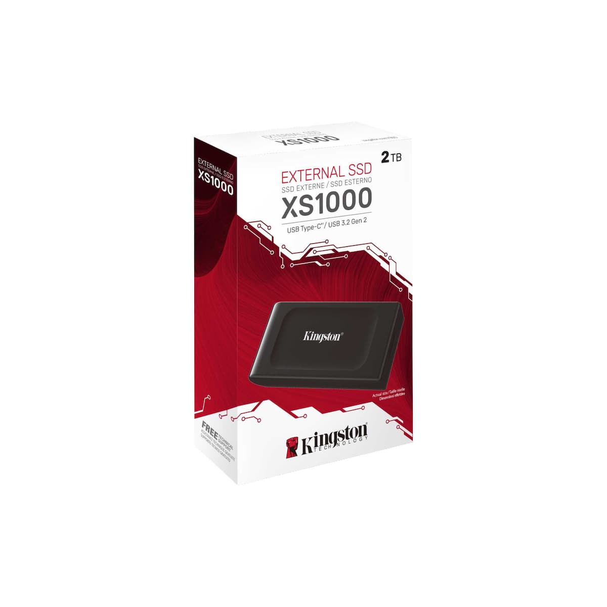 Kingston XS1000 USB-C 3.2 Εξωτερικός SSD 2TB 1.8" Μαύρο 4