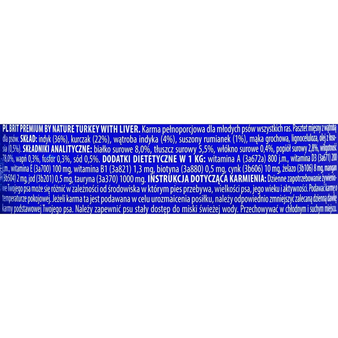 Brit Premium by Nature Υγρή Τροφή για Κουτάβια σε Κονσέρβα με Γαλοπούλα και Συκώτι χωρίς Σιτηρά & Γλουτένη 800gr 020-0797 3
