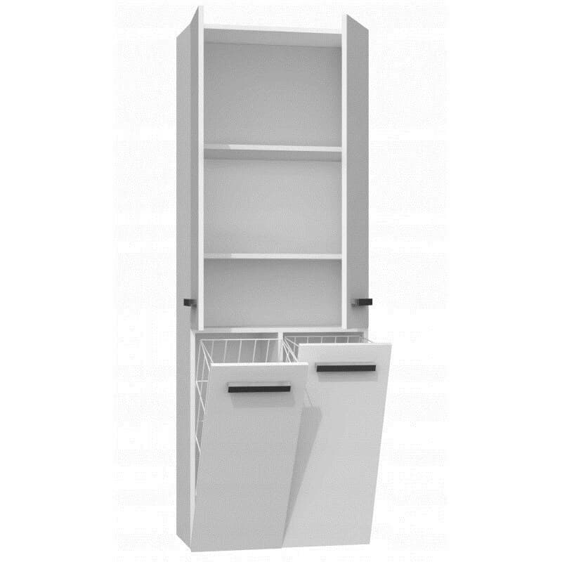 Topeshop NEL 2K DD Στήλη Μπάνιου Δαπέδου Μ60xΒ30xΥ174cm Λευκή 3