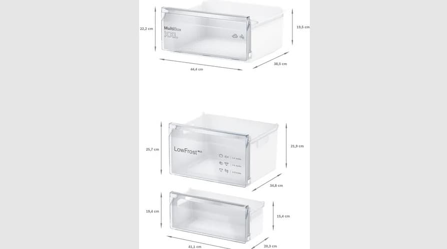 Bosch Εντοιχιζόμενος Ψυγειοκαταψύκτης 270lt Υ177.2xΠ54.1xΒ54.8εκ. Λευκός KIV87NSE0 7
