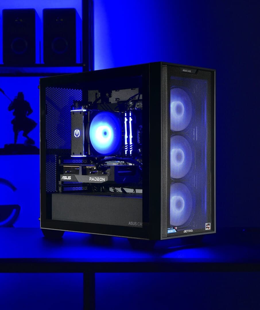 Actina Gaming Desktop PC (Ryzen 5-5600/16GB DDR4/1TB SSD/Radeon RX 7600/No OS) 16